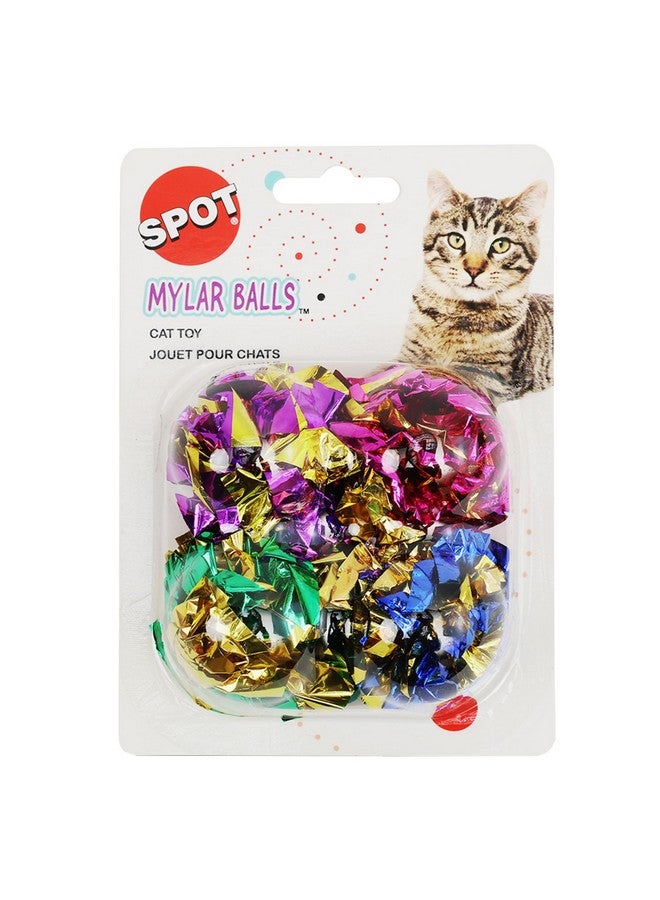 SPOT Ethical 1-1/2-Inch Mylar All Breed Sizes Balls Cat Toys, 4-Pack for All Breed Sizes - Image 1