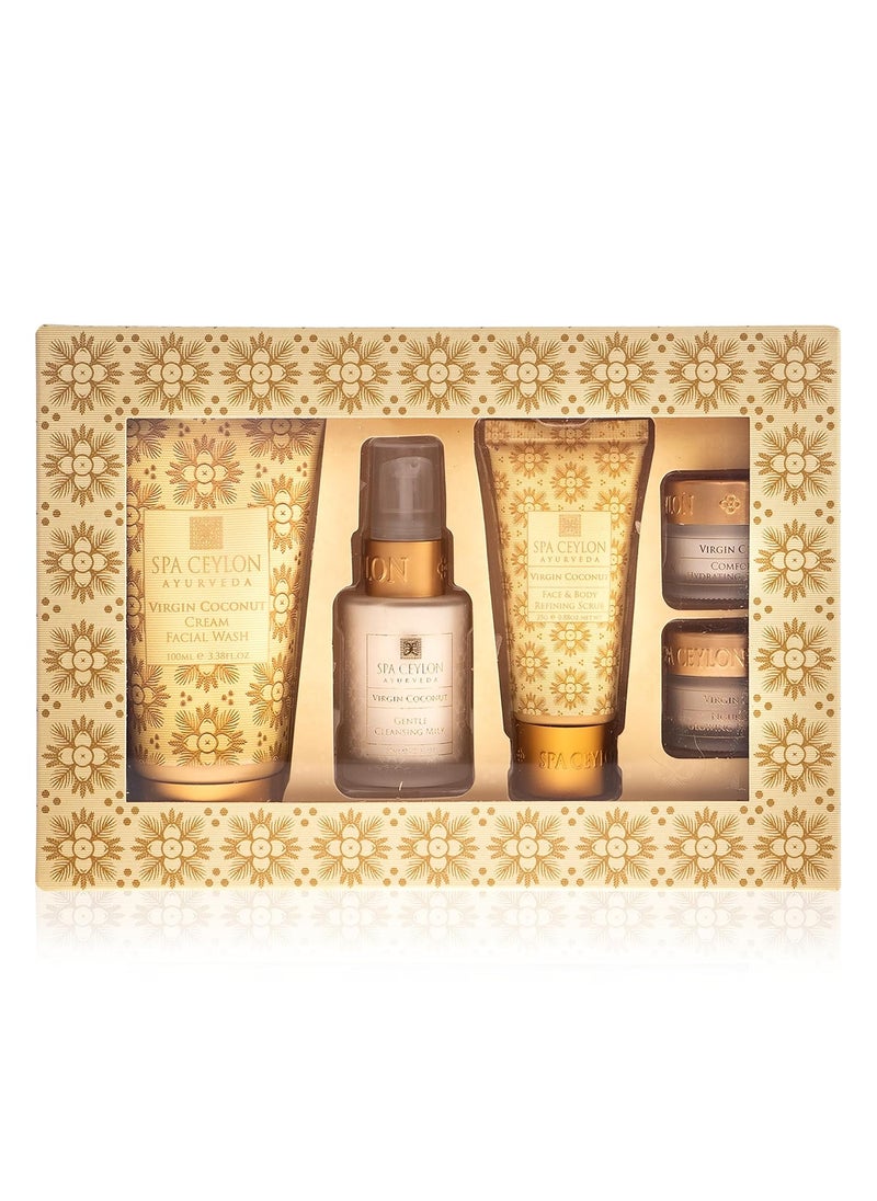 spa ceylon Spa Ceylon Virgin Coconut Skin Care Essentials Set  100 virgin coconut  Face care  Gift set  all types skin  Christmas gifting  Seasonal Gifting 