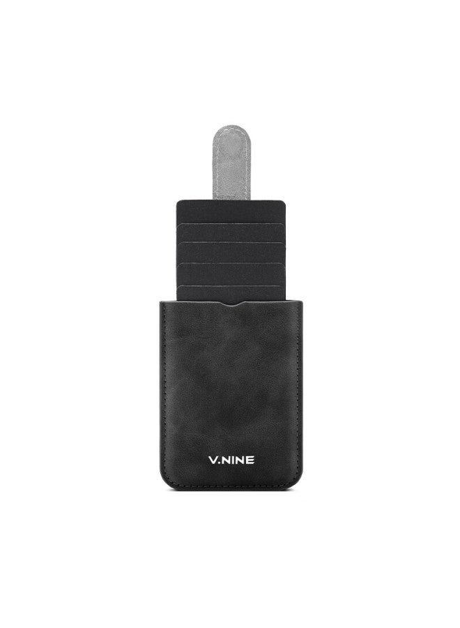 V.nine Men's Lightweight Portable Card Holder, Integrated Pull-out Business Short Wallet With Multiple Card Slots, Men's Gift Box Packaging - Image 2