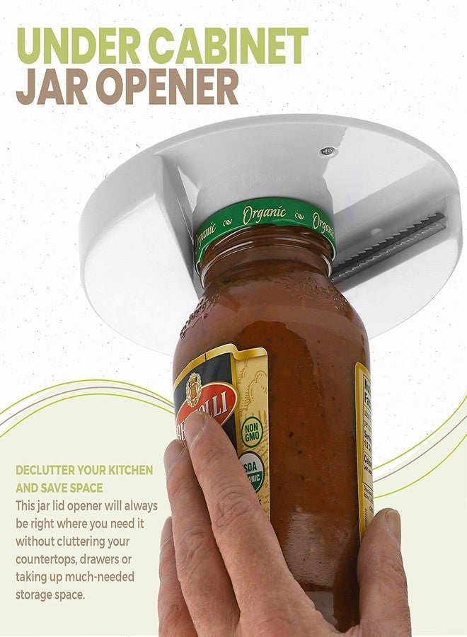 MEDca Under Cabinet Jar Opener - Undermount Lid Gripper Tool Easily Grip and Unscrew Multi-Sized Jars, Bottles and Containers - Ideal Kitchen Gadget for Weak Hands and Seniors with Arthritis - Image 3