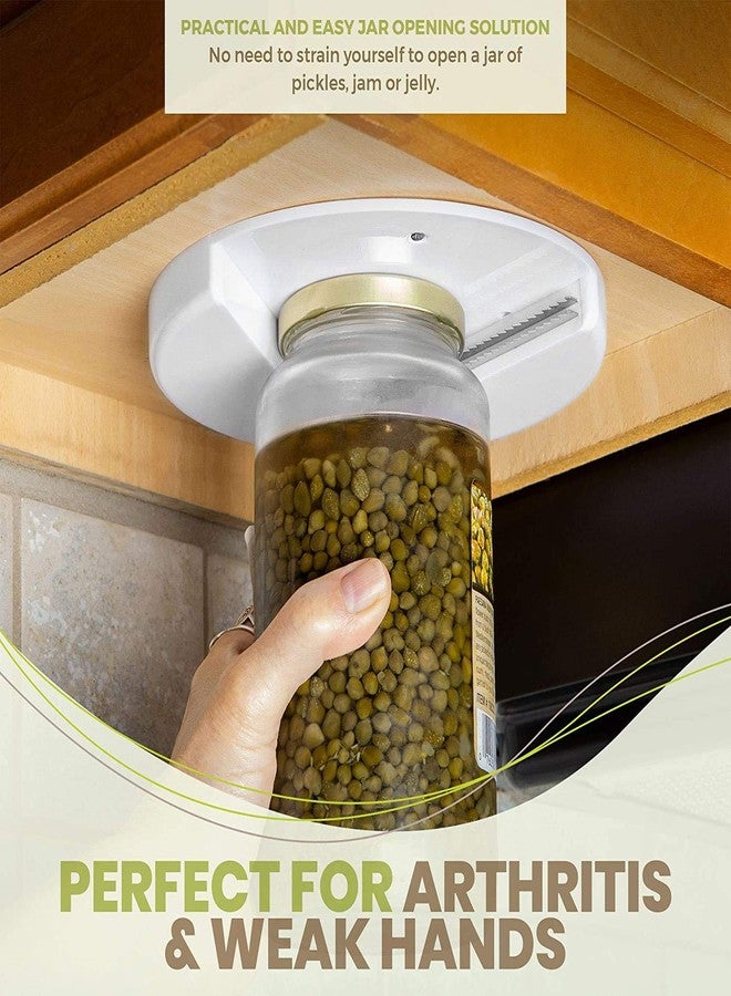 MEDca Under Cabinet Jar Opener - Undermount Lid Gripper Tool Easily Grip and Unscrew Multi-Sized Jars, Bottles and Containers - Ideal Kitchen Gadget for Weak Hands and Seniors with Arthritis - Image 2