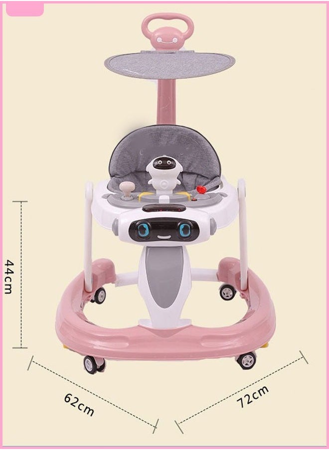 Berma Baby Baby Walker  Baby Rocking Stroller Car with Removable Footrest Feeding Tray Music Toys Tray with Width & Height Adjustable Seat for Baby Learning to Walk  - Image 2