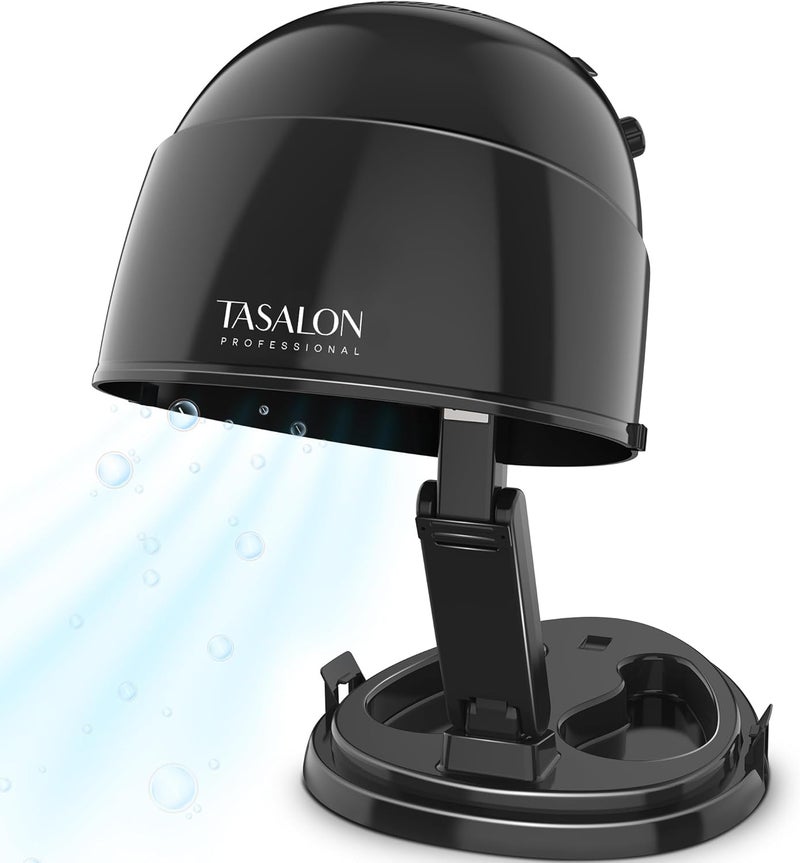 TASALON TASALON Ionic Hooded Dryer  1875W Bonnet Hair Dryer 3 Heating Settings Sit Under Hair Dryer for Home and Salon Portable Hair Dryer with Hood Height Adjustable Hooded Hair DryerBlack 
