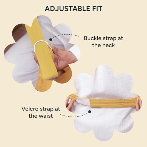 NINTARABABY Nintara Baby Muslin Nursing Cover – 100% Organic GOTS Cotton, Adjustable Neck Strap, Breathable Lightweight Breastfeeding Cover, Travel-Friendly, Baby Shower Gift - Image 3