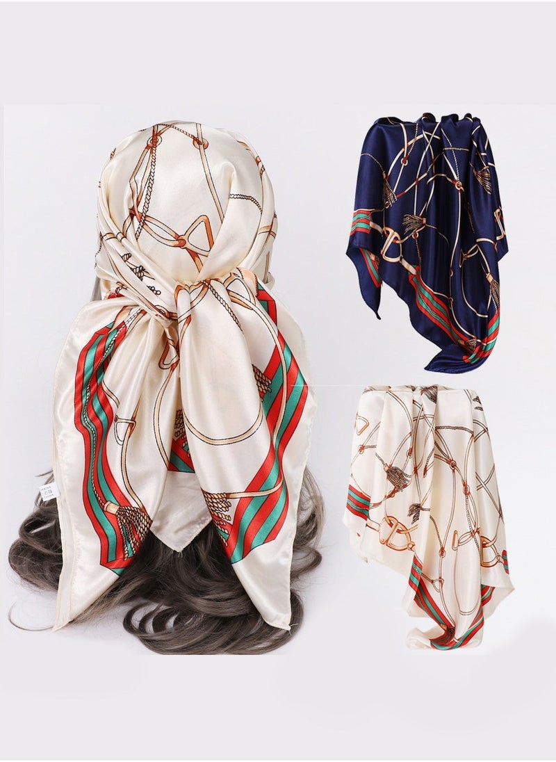 سيوسي وشاح رأس مربع كبير من الساتان - Image 1