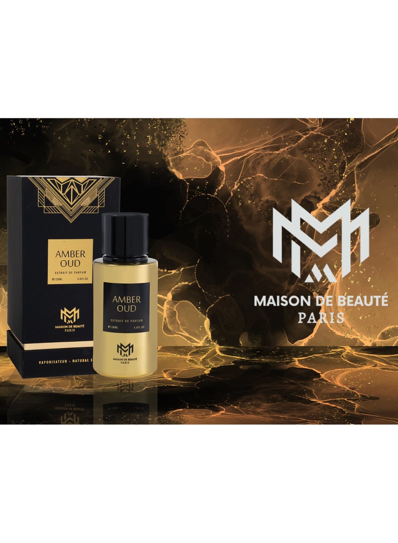 Royal Orchid Perfumes  MAISON DE BEAUTE PARIS AMBER OUD 120ml Unisex Perfume - Image 5
