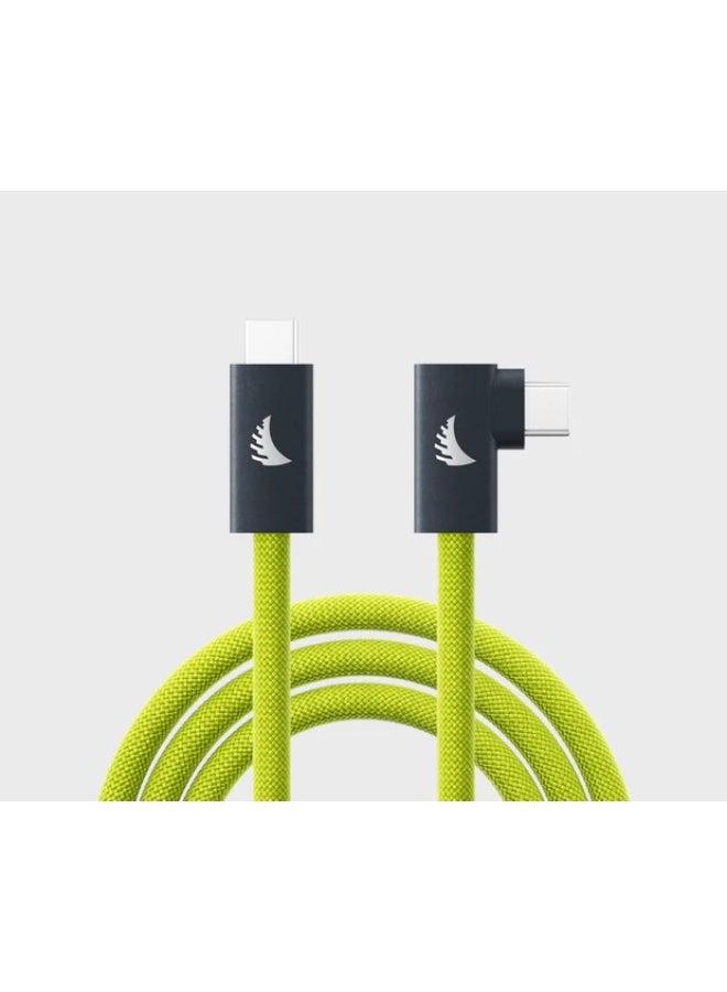 USB-C 4.0 Solid Flex™ Cable Right-Angle Lime 1 m | 3.3 ft