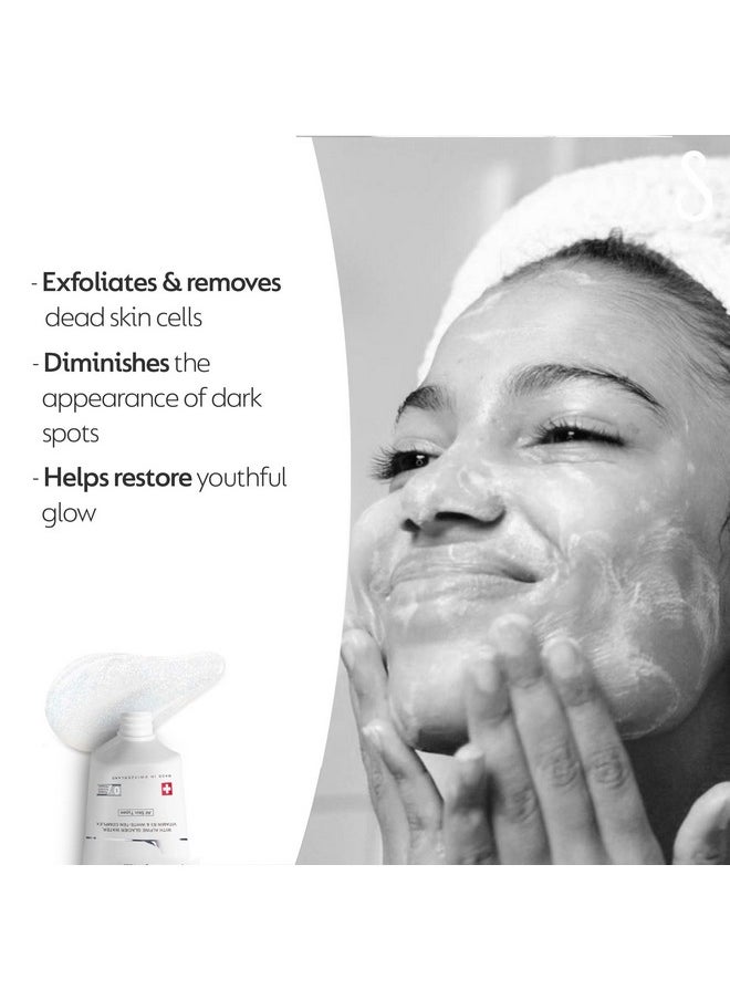 SWISS image Swiss Image Absolute Radiance Face Scrub | Exfoliates & Brightens, Revitalizes & Clarifies | Enriched with Niacinamide, Alpine Glacier Water & White Ten Complex | For All Skin Types | Men & Women | 150ml  - Image 4