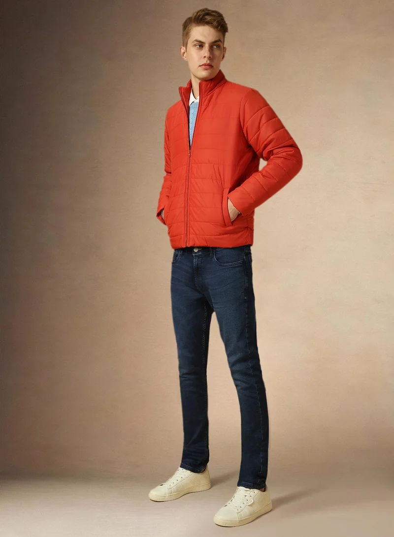 دينيس لينغو جاكيت رجالي مبطن بلون الصدأ مقاس عادي من البوليستر بنسبة %