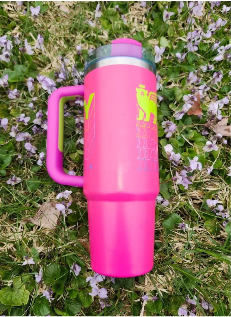 Stanley - Reverb 40oz Ultra-Resilient Hot Magenta Stainless Steel Insulated Tumbler – Oversized Travel Mug with Advanced Double-Wall Vacuum Seal for Maximum Temperature Retention – Flip-Top Leakproof Lid & Eco-Friendly Reusable Straw – Hot & Cold Drink Thermal Cup for Gym, Office, Commute, Travel & Outdoor Use - Image 1