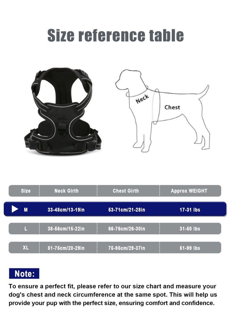 URbazaar Dog Harness No Pull, Military Dog Harness for Large Dogs with Handle & Molle, Easy Control Service Dog Vest Harness Training Walking, Adjustable Reflective Tactical Pet Harness  - Image 2