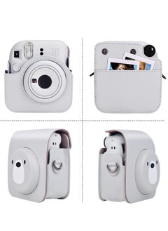 KASTWAVE Case for Fuji Instax Mini 12/Polaroid Mini 12, PU Leather Protective Case for Fujifilm Instax Mini 12 Instant Camera, Removable Case with Adjustable Shoulder Strap  - Image 3
