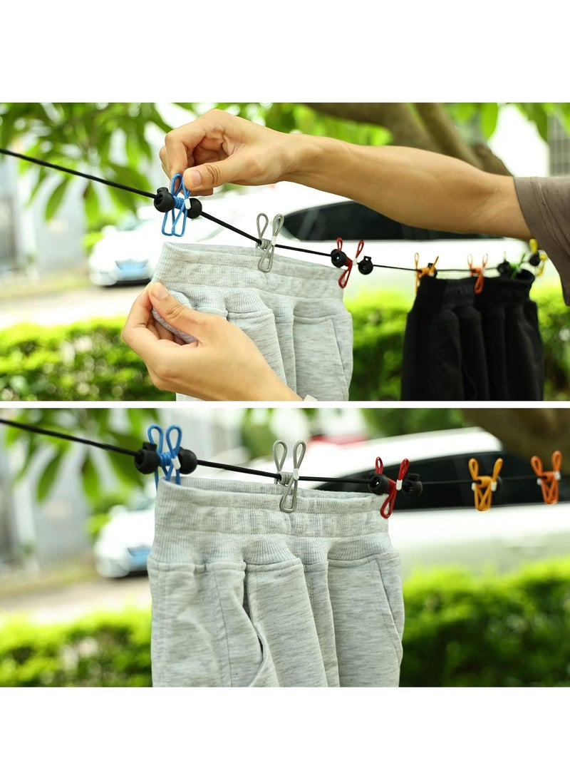 Retractable Portable Clothesline for Travel，Clothing line with 12 Clothes Clips, for Indoor Laundry Drying line,Outdoor Camping Accessories - Image 5