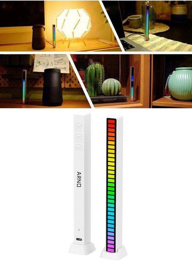 ARNOTEC RGB LED قطاع ضوء الموسيقى التحكم الصوتي لاقط إيقاع المحيطة مصباح الغلاف الجوي أضواء ليلية لشريط غرفة السيارة التلفزيون الألعاب الديكور  - Image 1
