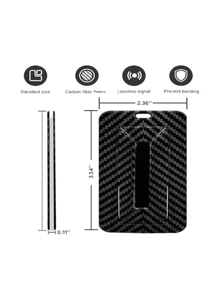 Generic Key Card Holder Case for Tesla Model 3 & Model Y (2017-2023) – Carbon Fiber Surface with Zinc Alloy Key Chain & Braided Nylon Rope – Key Protector Cover – Black - Image 5