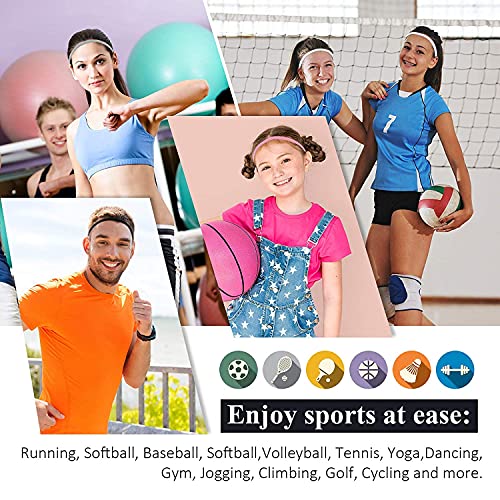 Seeotwo 3 Pieces Non-Slip Elastic Sports Headbands - Athletic Skinny Hair Headband For Women, Men, Boys, Girls - Silicone Grip Hairband Stylish Sweat Band Free Size - Image 5