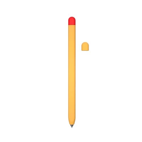 Valente Ultra-Thin Silicone Sleeve for Galaxy Tab Pencil - Compatible with S7/S8/S9 Series - Enhanced Grip, Protective Cover (Orange & Red) - Image 1