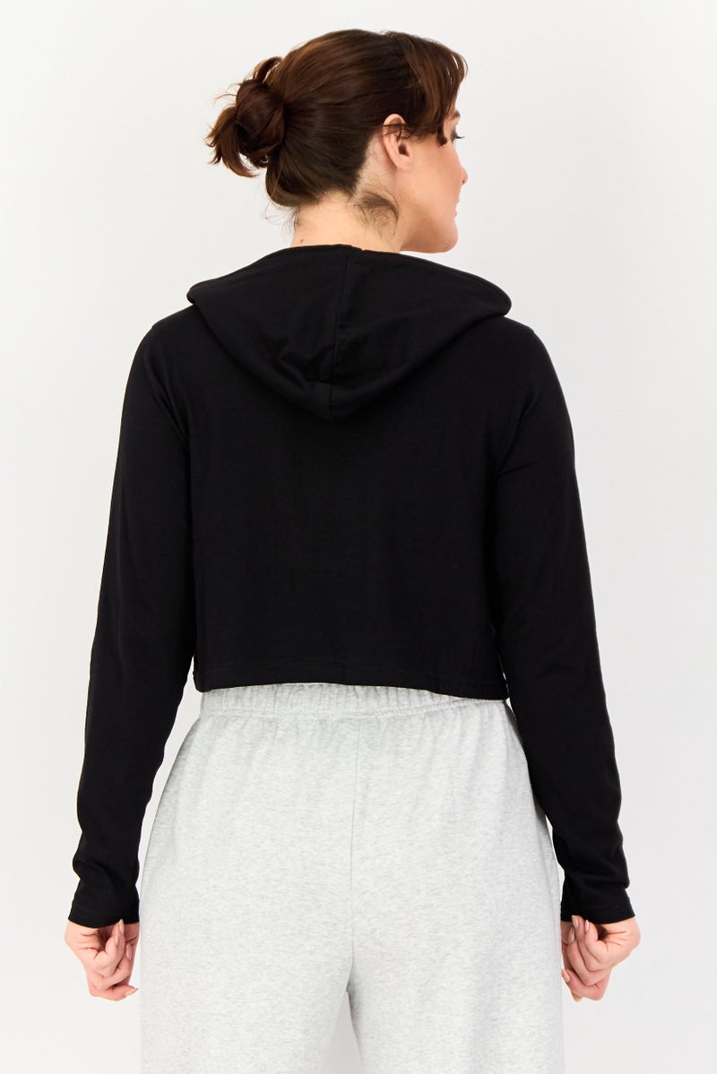 FILA Women Sportswear Fit Long Sleeve Outdoor Hoodies, Black - Image 3