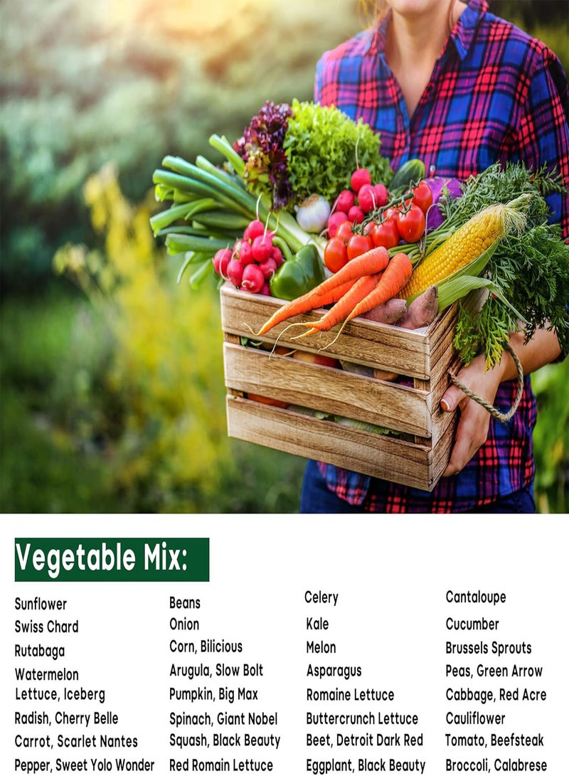 GGOOT 14,50+ Vegetable & Fruit Seeds - 33 Heirloom Varieties for a Bountiful Garden - Grow Tomatoes, Lettuce, Beans, More - Easy Garden Starter Kit - Planting instructions - Image 5