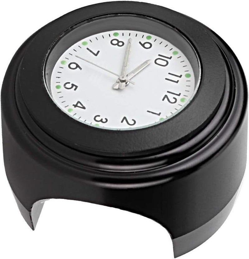 aqxreight Modification Handlebar Mount Quartz Clock Watch Put on Simple to Your Strong High Made of Durable Material Is and Quartz ClockMotorcycle (black white dial) - Image 3