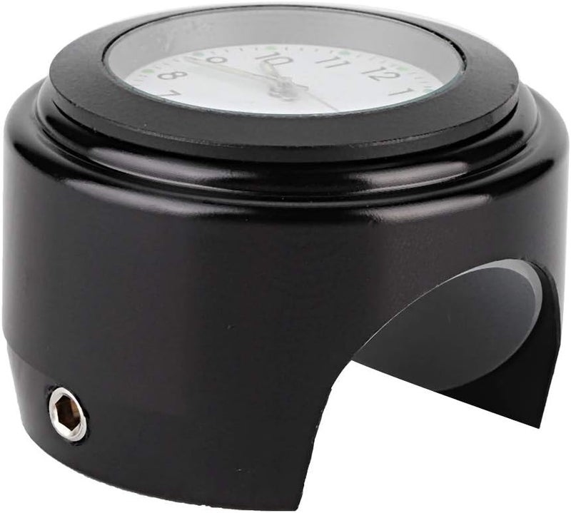 aqxreight Modification Handlebar Mount Quartz Clock Watch Put on Simple to Your Strong High Made of Durable Material Is and Quartz ClockMotorcycle (black white dial) - Image 1