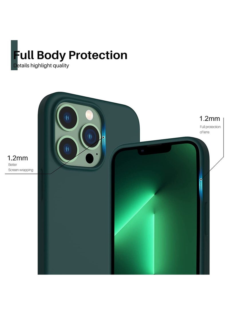iPhone 13 Pro Case 6.1, Slim Liquid Silicone 3 Layers Full Covered Soft Gel Rubber Case Cover 6.1 inch - Image 4