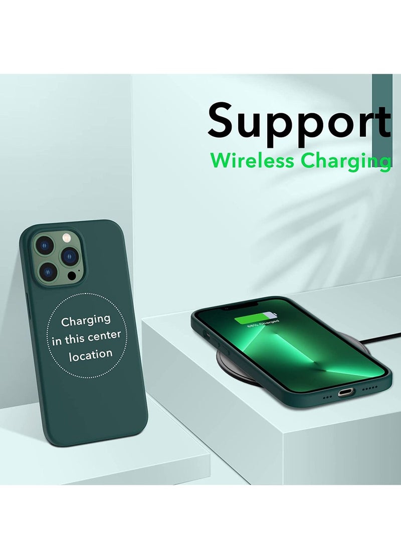 iPhone 13 Pro Case 6.1, Slim Liquid Silicone 3 Layers Full Covered Soft Gel Rubber Case Cover 6.1 inch - Image 2