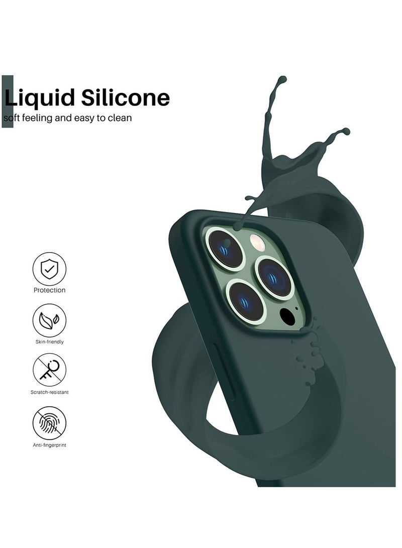 iPhone 13 Pro Case 6.1, Slim Liquid Silicone 3 Layers Full Covered Soft Gel Rubber Case Cover 6.1 inch - Image 3