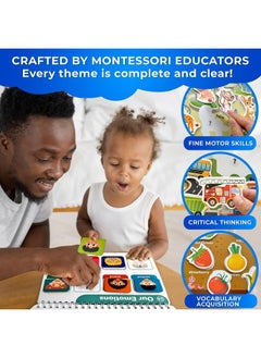 quokka Montessori Busy Book For Toddlers 3-5 Years Old - Toddler Activity Book With Interactive Pages 3 Year Old Activity Book With Touch Fastener For Learning - Preschool Gift For Boys And Girls  - Image 4
