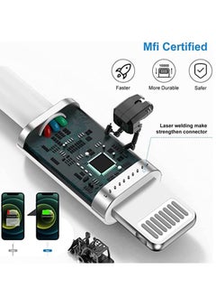 ELTRAZONE IPhone Charging Cord Lightning Cables, Original Upgraded [3Pack 1M ] Apple MFi Certified USB A Charging Cable for iPhone 14/13/12/11 Pro Mini SE XS Max X XR 8 7 6s Plus  - Image 2