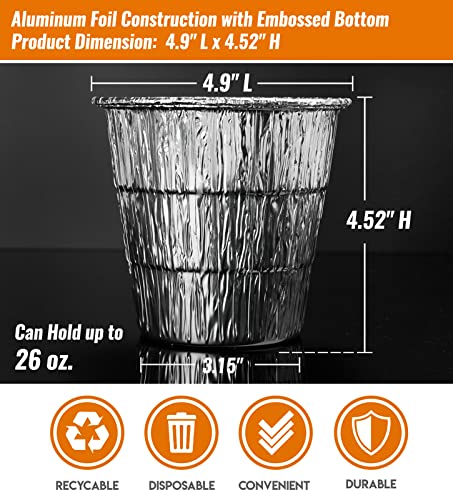 NUPICK 35 Pack BAC407 Grease Bucket Liner Compatible for Traeger Pro Series 575/780, 22/34 Series, Ironwood 650/885 Grills, Grill Accessories for Traeger, 4.9" x 4.5" - Image 3