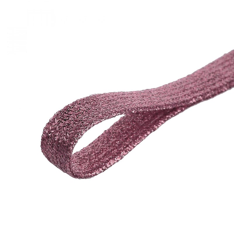 JERN أحذية رياضية مسطحة لامعة معدنية متلألئة لامعة بخيوط أربطة الأحذية - Image 4