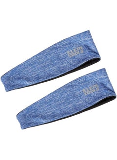 Klein Tools 60487 Headband Cooling Evaporative Sweatband Reversible And Lightweight Can Be Worn Under Hard Hat Or Helmet Blue 2 Pack  - Image 1