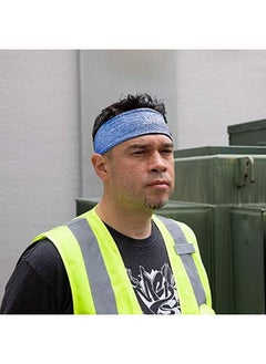 Klein Tools 60487 Headband Cooling Evaporative Sweatband Reversible And Lightweight Can Be Worn Under Hard Hat Or Helmet Blue 2 Pack  - Image 3