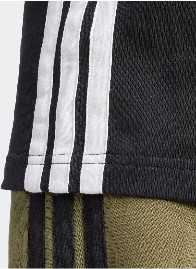 Adidas Essential 3 Stripe Single Jersey T-Shirt  - Image 4