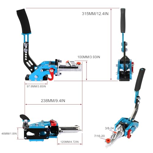 GSTP Universal Racing Hydraulic Handbrake Drift E-Brake Handle Parking Emergency Brake Gear Lever with Oil Tank Blue - Image 2