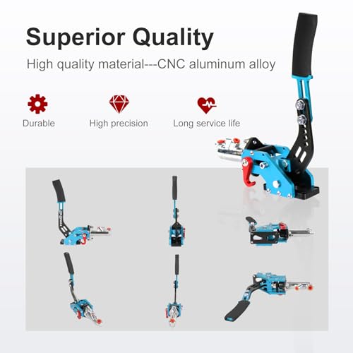 GSTP Universal Racing Hydraulic Handbrake Drift E-Brake Handle Parking Emergency Brake Gear Lever with Oil Tank Blue - Image 4