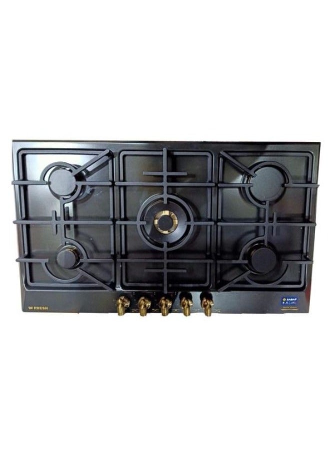 Fresh Built-in Gas Hob 90 cm Black - Rustic HAFR90CMSC1/BR - Image 1