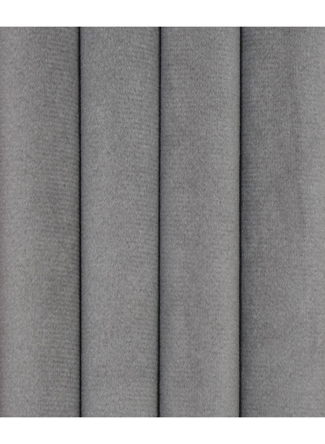 Home-Cloud Home cloud 2 Pieces Velvet Plain Semi Blackout Parda Curtains for Long Door 9 Feet Set of 2 Pcs-[ 4 Feet x 9 Feet]- Color-Gray  - Image 4
