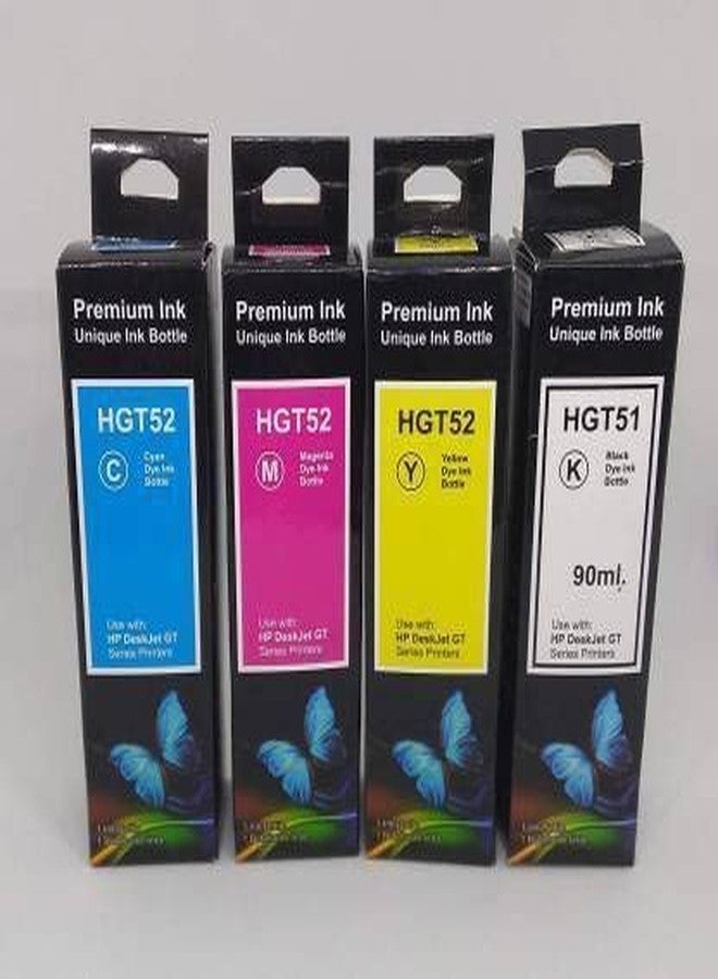 طباعة GPN للاستخدام مع طابعات HGT 51، HGT 52، GT51، GT52. عبوة حبر أسود + عبوة حبر ثلاثية الألوان (عبوة مزدوجة).