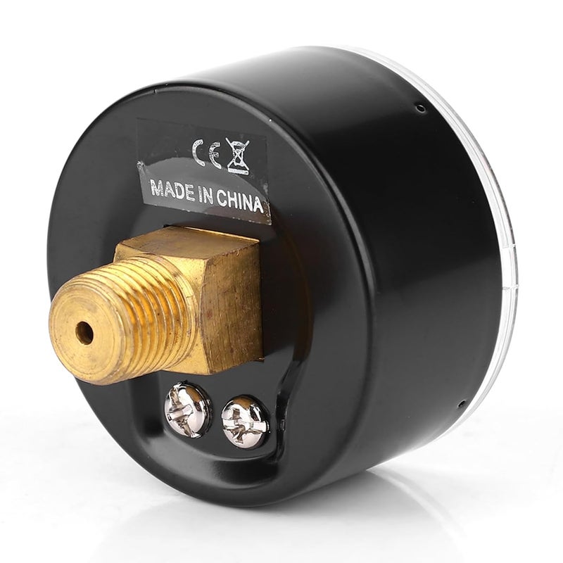 HEEPDD Mini 50mm High Pressure, Dual Scale 0-30psi/0-2bar, Ideal for Air Water Oil Gas Applications Mini 50mm High Pressure, Brass Construction, Nan Mechanical Transmission (0-100psi 0-7bar) - Image 4