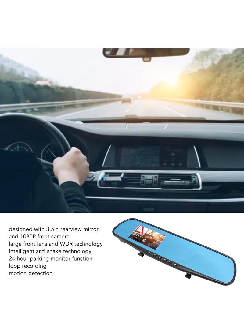 MUNTAQI Car Rearview Mirror Dash Cam – 1080P Full HD Front & Rear Dual Lens Camera with Night Vision, Wide Angle, Loop Recording, G-Sensor, Parking Monitor, Waterproof Backup Camera for Cars & Trucks - Image 4