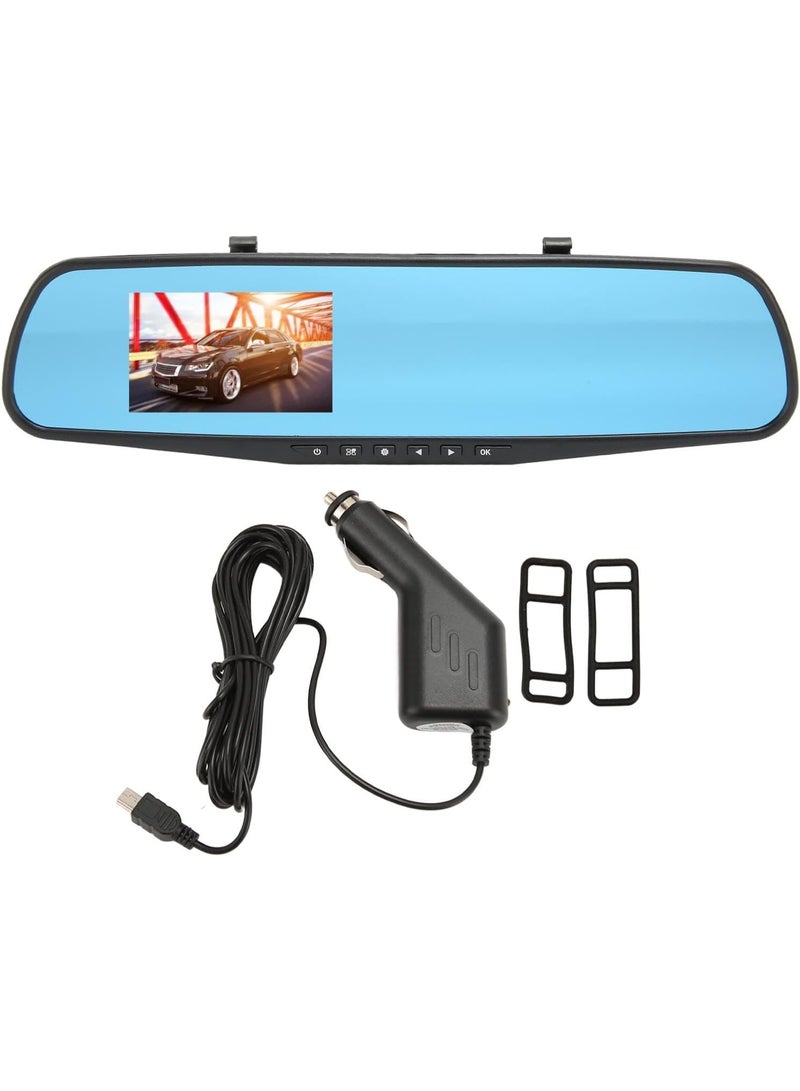 MUNTAQI Car Rearview Mirror Dash Cam – 1080P Full HD Front & Rear Dual Lens Camera with Night Vision, Wide Angle, Loop Recording, G-Sensor, Parking Monitor, Waterproof Backup Camera for Cars & Trucks - Image 1