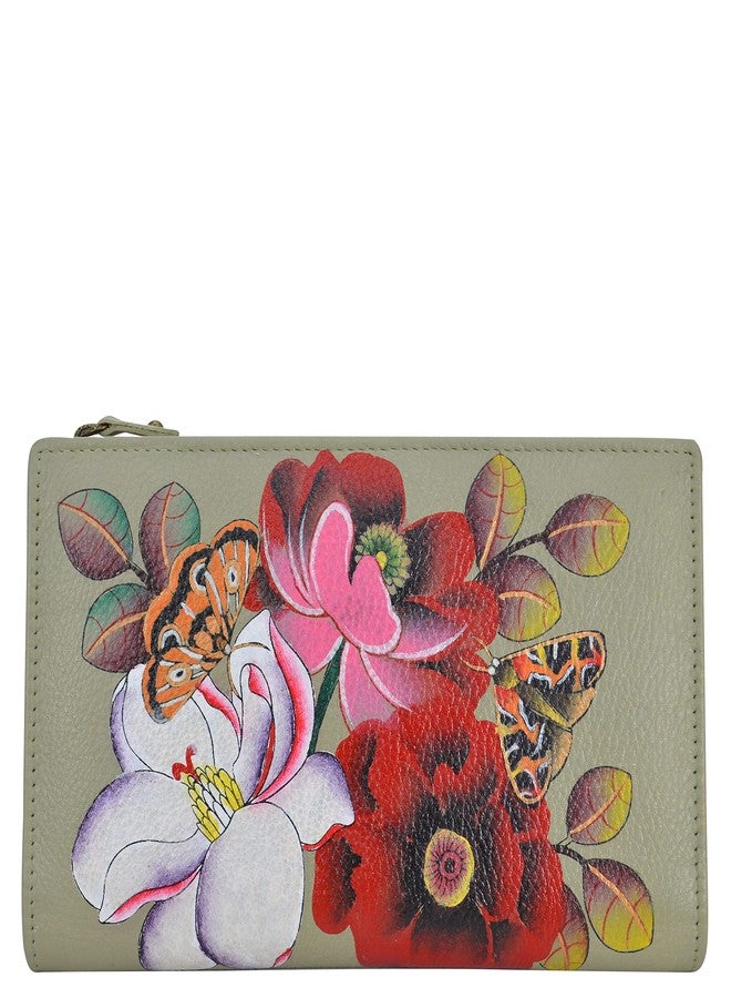 Anna by Anuschka Women's Hand Painted Leather Bi-Fold Snap Wallet-Dreamy Blossoms, One Size - Image 1