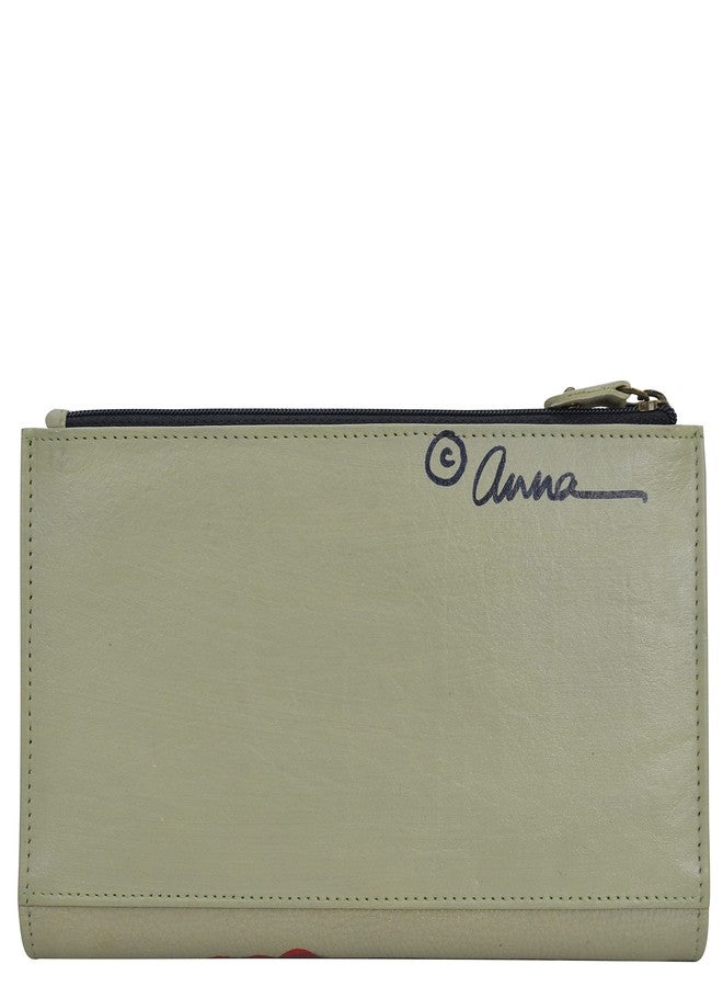 Anna by Anuschka Women's Hand Painted Leather Bi-Fold Snap Wallet-Dreamy Blossoms, One Size - Image 2
