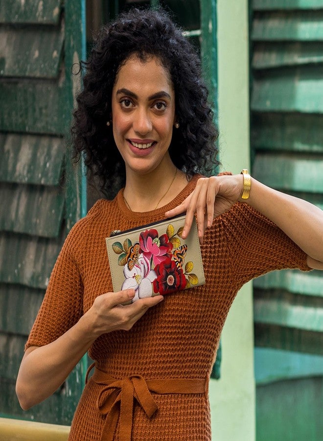 Anna by Anuschka Women's Hand Painted Leather Bi-Fold Snap Wallet-Dreamy Blossoms, One Size - Image 4