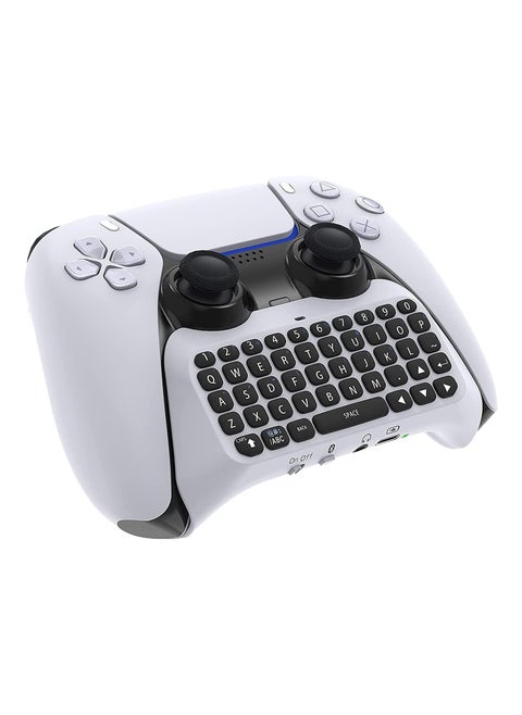 Wireless keyboard for PS5 controller, Bluetooth 3.0 mini chat keypad message gaming keyboard keyboard with built-in speaker with 3.5mm audio jack for messaging and gaming live chat