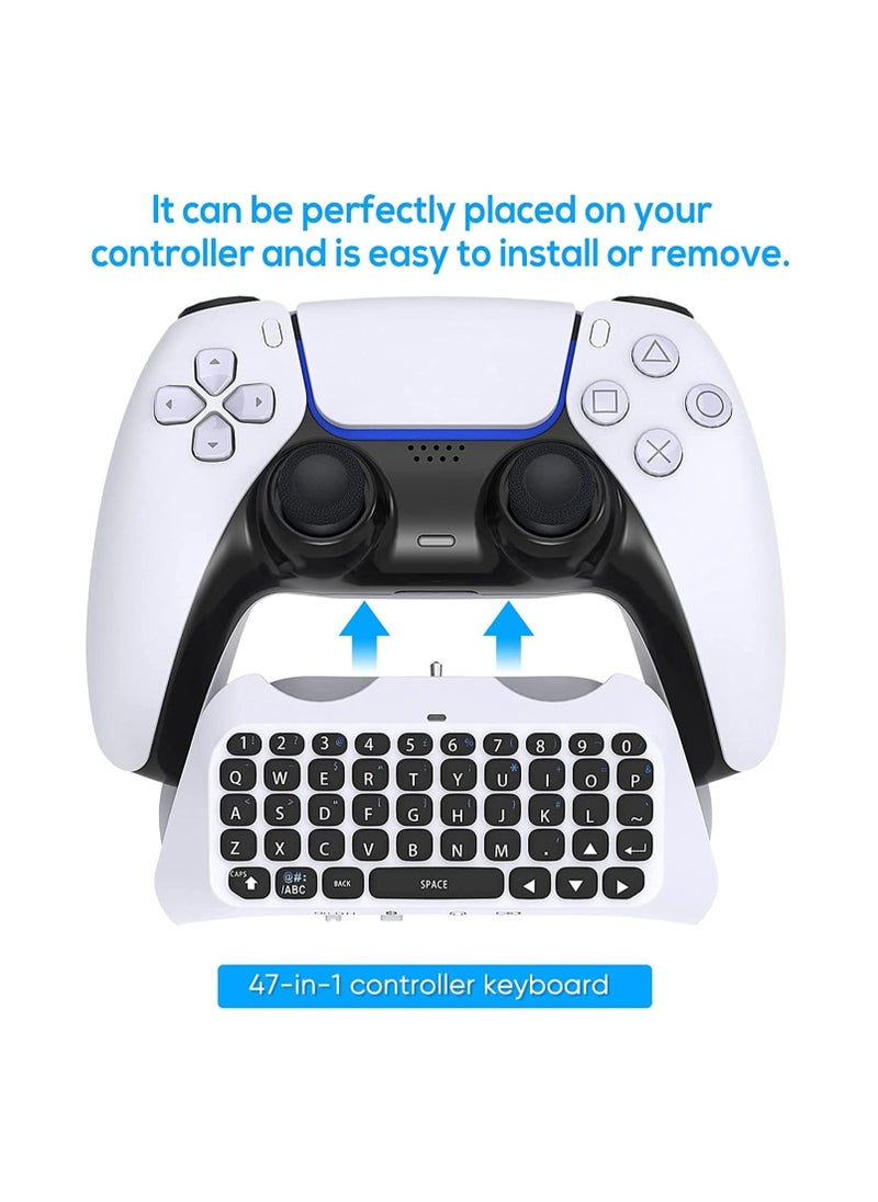 General - Wireless keyboard for PS5 controller, Bluetooth 3.0 mini chat keypad message gaming keyboard keyboard with built-in speaker with 3.5mm audio jack for messaging and gaming live chat - Image 1