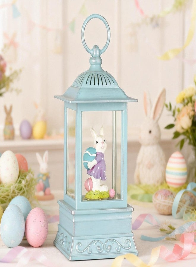 Eyrosa Easter Snow Globe, Easter Decorations for The Home, Lighted Glitter Bunny Snowglobe Lantern for Spring Home Decor - Image 4