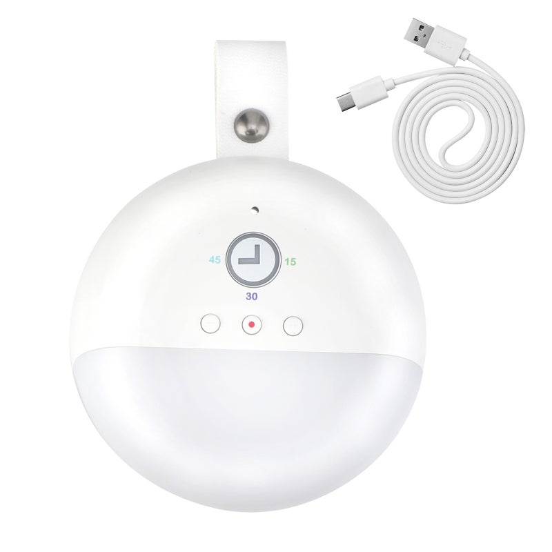 Smart White Noise Machine: White Style A - Customizable Timer & Rechargeable Battery Sleep Aid Machine for Home Nursery Travel Work Study - Image 1